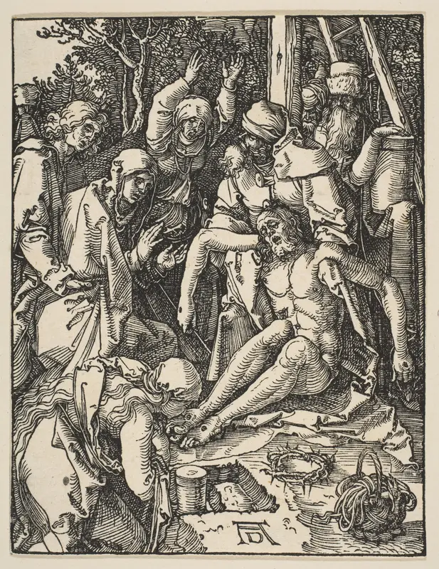 The Lamentation, from "The Small Passion" Wall Art by Albrecht Dürer - High-Resolution Digital Print