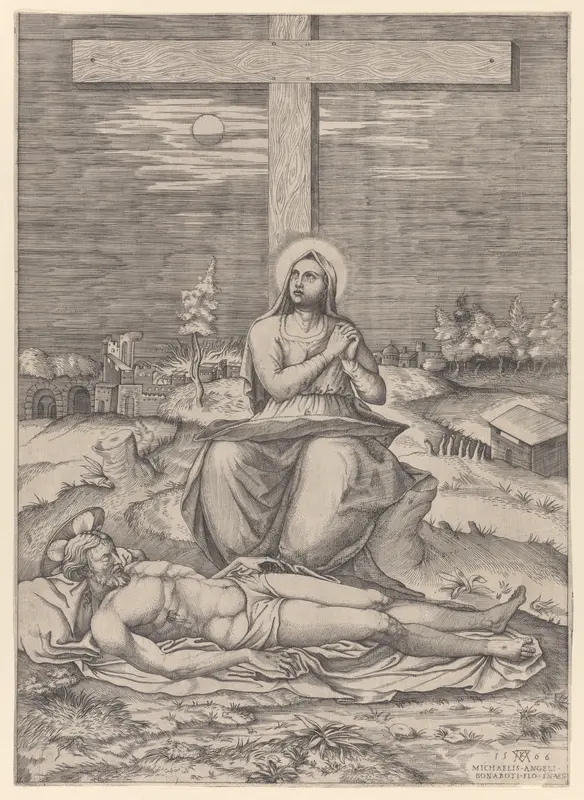 The Lamentation of the Virgin Beneath the Cross Wall Art by Mario Cartaro - High-Resolution Digital Print