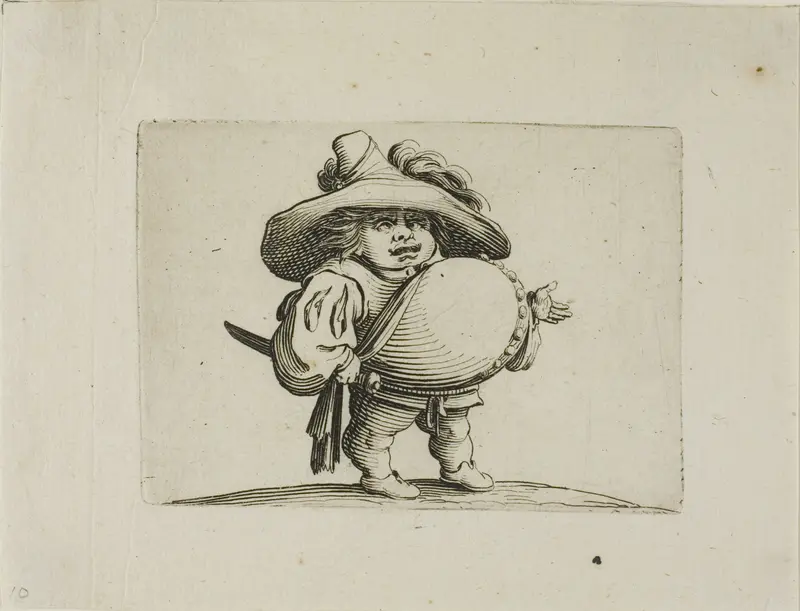 The Large Bellied Man Decorated with a Line of Buttons, from Varie Figure Gobbi