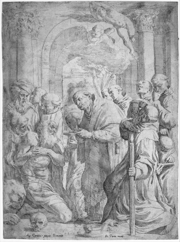 The Last Communion of Saint Jerome Wall Art by François Perrier - High-Resolution Digital Print