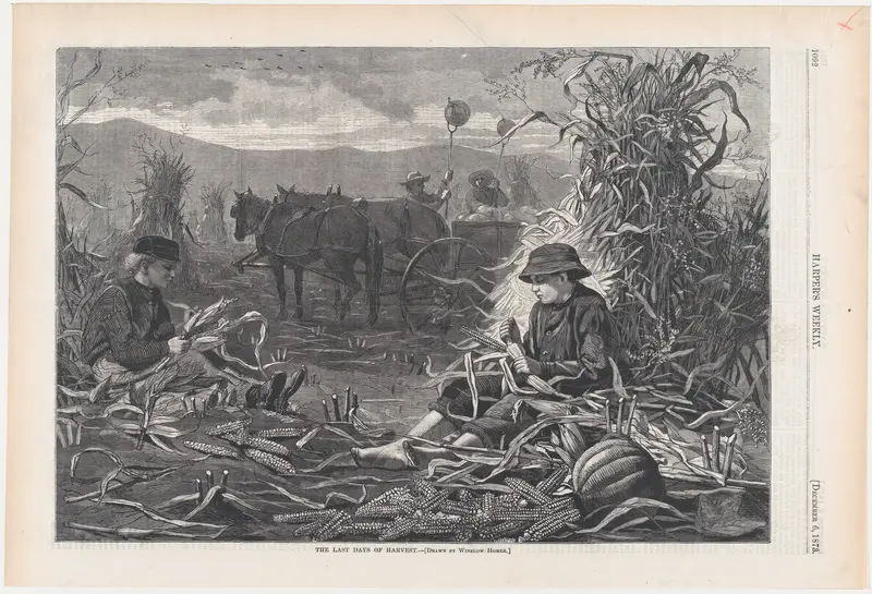 The Last Days of Harvest (from "Harper's Weekly," Vol. XVII) Wall Art by Winslow Homer - High-Resolution Digital Print