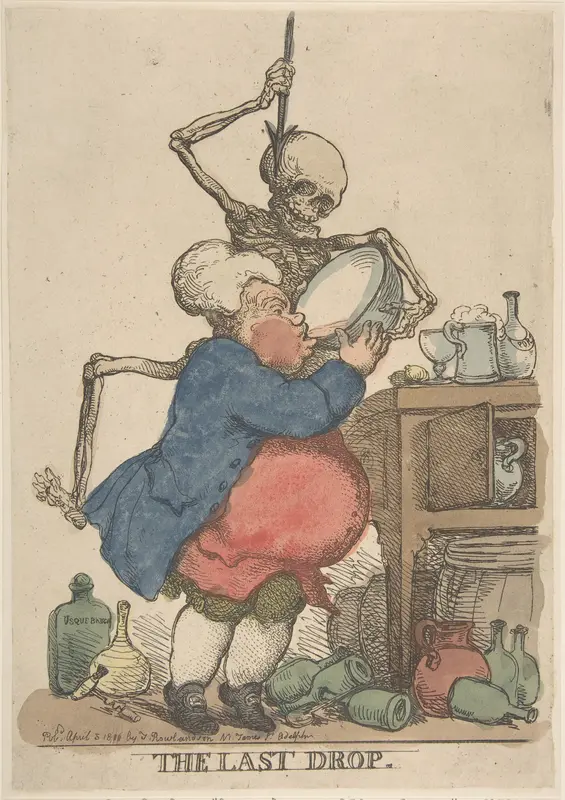 The Last Drop Wall Art by Thomas Rowlandson - High-Resolution Digital Print