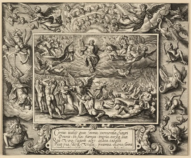 The Last Judgment Wall Art by Hieronymous Wierix - High-Resolution Digital Print