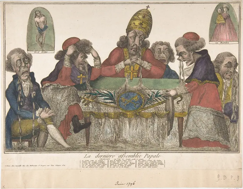 The Last Papal Assembly (La dernière assemblée papale) Wall Art by Anonymous, French, 18th century - High-Resolution Digital Print