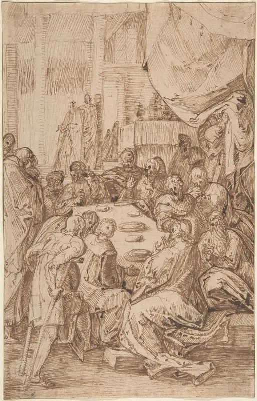 The Last Supper Wall Art by Master of the Egmont Albums - High-Resolution Digital Print