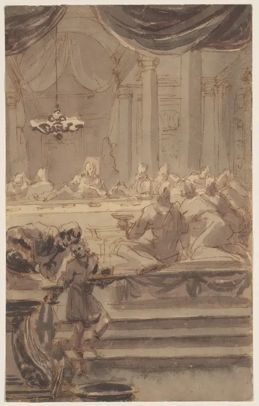The Last Supper Wall Art by Giovanni Antonio Pellegrini - High-Resolution Digital Print