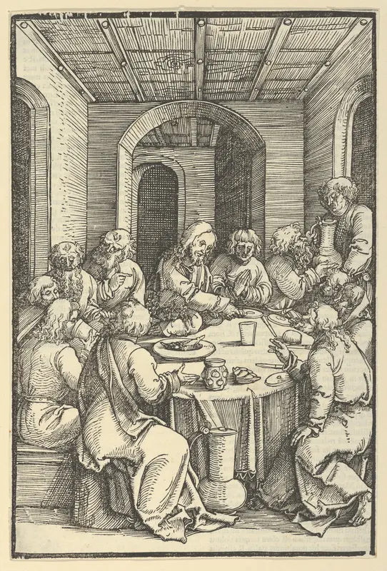 The Last Supper, from Speculum passionis domini nostri Ihesu Christi Wall Art by Hans Schäufelein - High-Resolution Digital Print