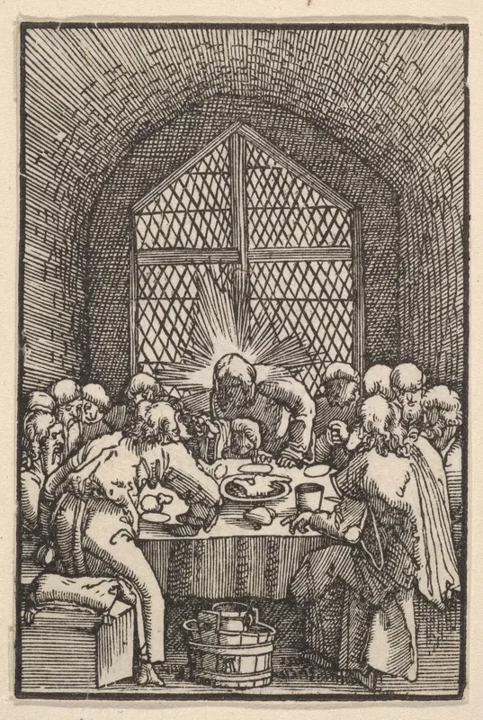 The Last Supper, from "The Fall and Salvation of Mankind Through the Life and Passion of Christ" Wall Art by Albrecht Altdorfer - High-Resolution Digital Print