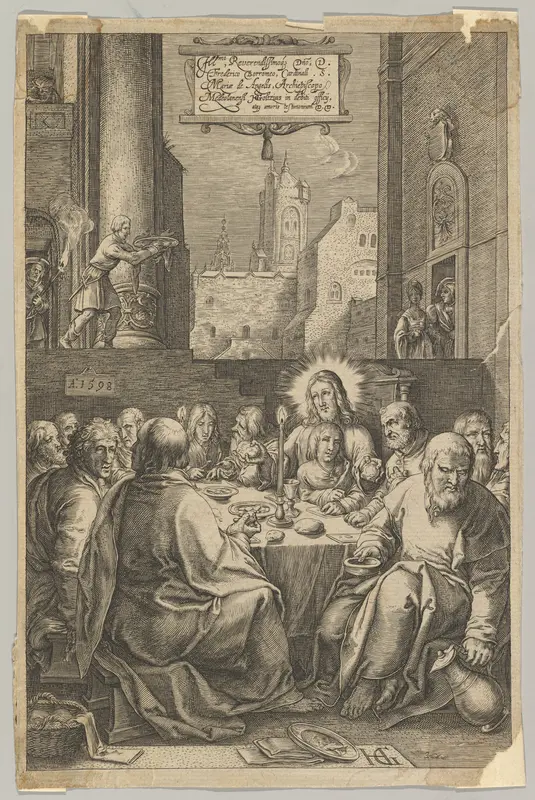 The Last Supper, from "The Passion of Christ" Wall Art by Ludovicus Siceram - High-Resolution Digital Print