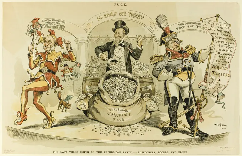The Last Three Hopes of the Republican Party, from Puck Wall Art by Frederick Burr Opper - High-Resolution Digital Print