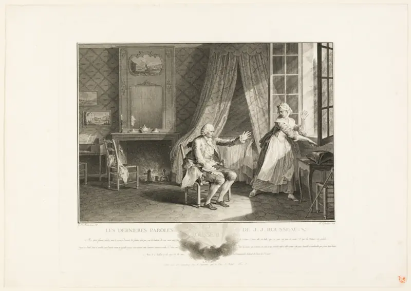 The Last Words of Jean Jacques Rousseau Wall Art by Heinrich Guttenberg - High-Resolution Digital Print