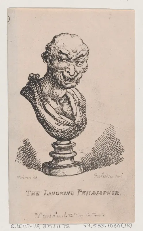 The Laughing Philosopher Wall Art by Thomas Rowlandson - High-Resolution Digital Print