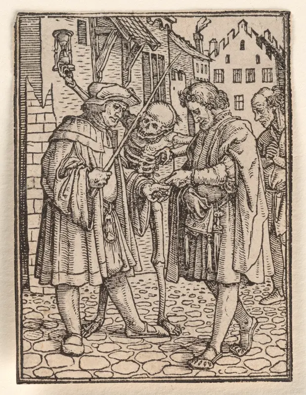 The Lawyer (or Advocate), from "The Dance of Death" Wall Art by Hans Holbein the Younger - High-Resolution Digital Print