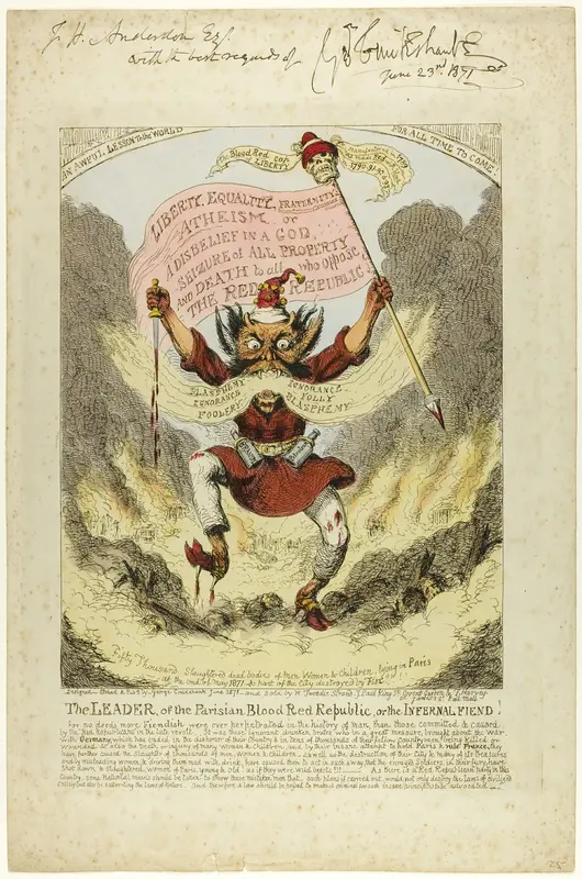 The Leader of the Parisian Blood Red Republic Wall Art by George Cruikshank - High-Resolution Digital Print