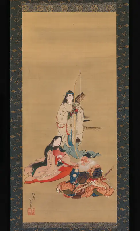 The Legendary Empress Jingū Wall Art by Kōsai Hokushin 蛟斎北岑 - High-Resolution Digital Print