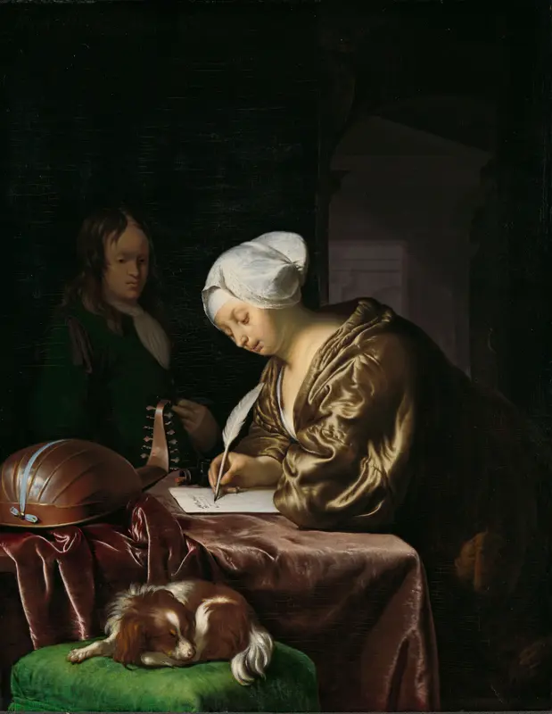The Letter Writer Wall Art by Frans van Mieris (I) - High-Resolution Digital Print