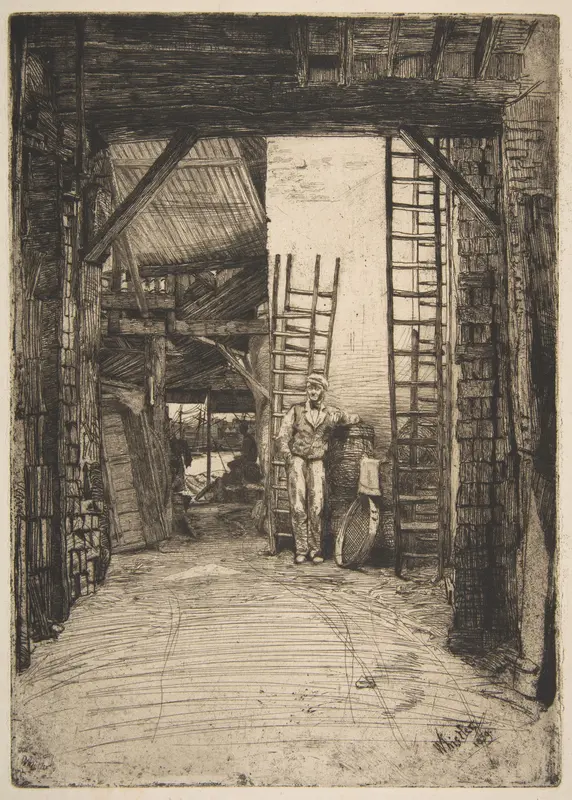 The Lime-Burner (W. Jones, Lime-Burner, Thames Street) Wall Art by James McNeill Whistler - High-Resolution Digital Print
