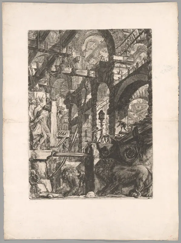 The Lion Bas-Reliefs, plate 5 from Imaginary Prisons