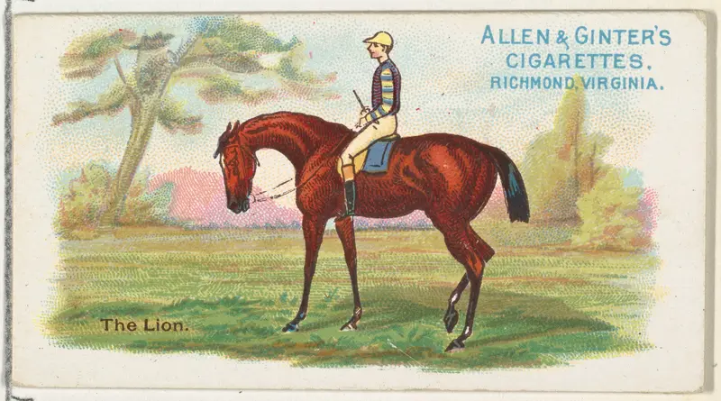 The Lion, from The World's Racers series (N32) for Allen & Ginter Cigarettes Wall Art by Allen & Ginter - High-Resolution Digital Print