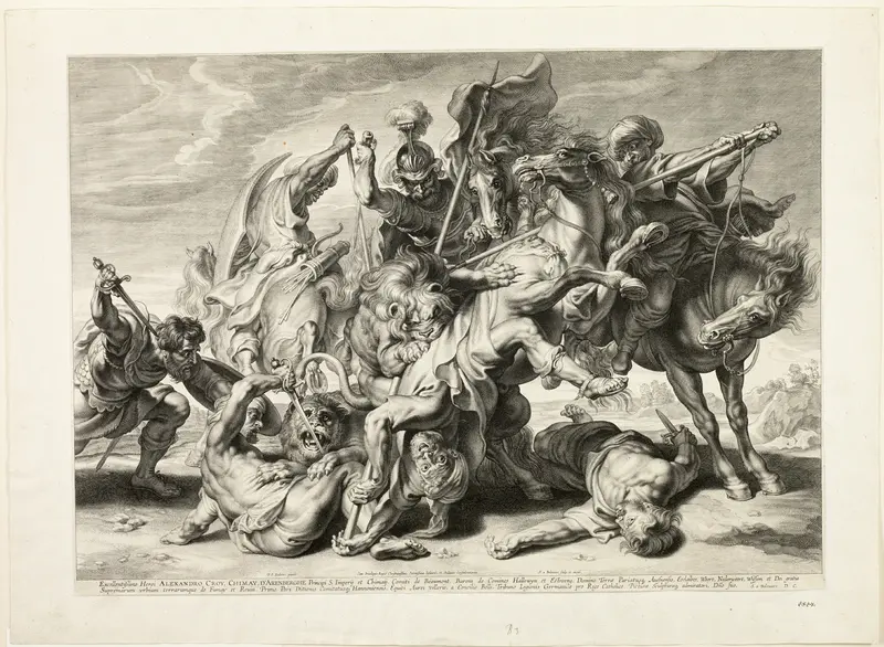 The Lion Hunt Wall Art by Schelte Adamsz. Bolswert - High-Resolution Digital Print