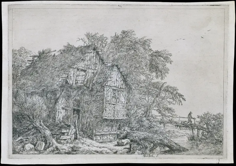 The Little Bridge (Le Petit Pont) Wall Art by Jacob van Ruisdael - High-Resolution Digital Print