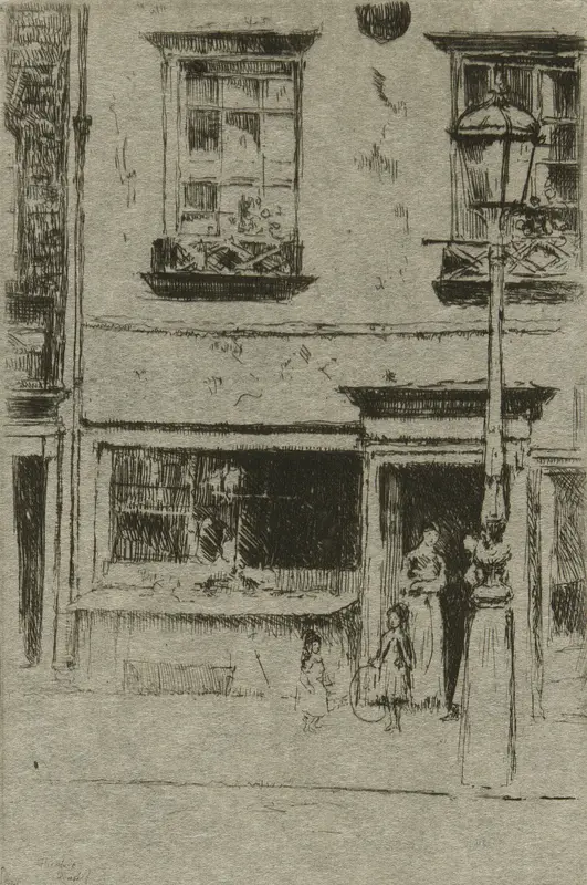 The Little Fish Shop, Chelsea Embankment Wall Art by Theodore Roussel - High-Resolution Digital Print