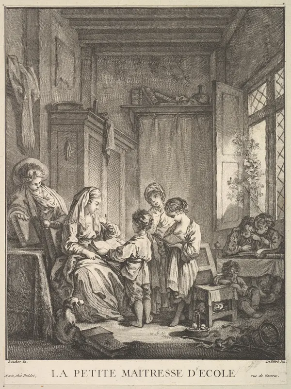 The Little Schoolmistress Wall Art by A. J. Defehrt - High-Resolution Digital Print
