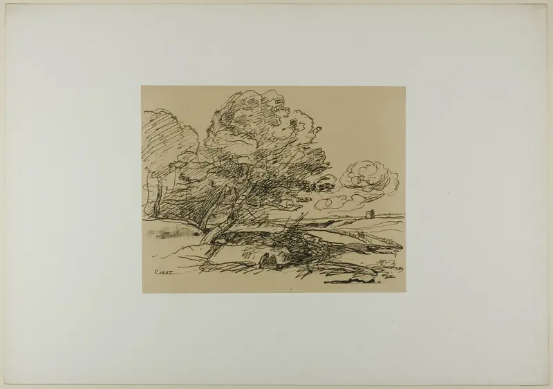 The Lonely Tower Wall Art by Jean Baptiste Camille Corot - High-Resolution Digital Print