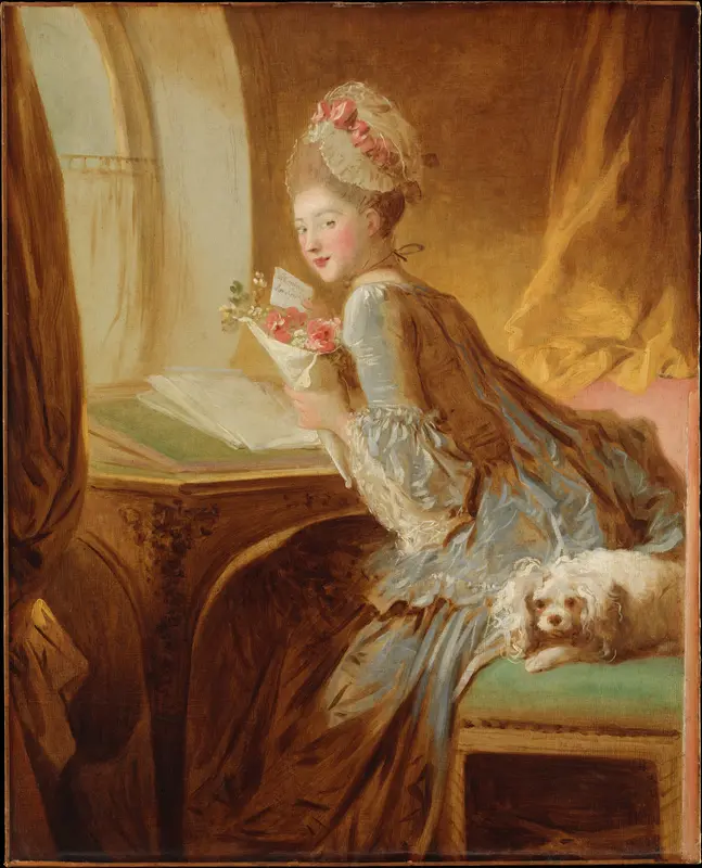 The Love Letter Wall Art by Jean Honoré Fragonard - High-Resolution Digital Print