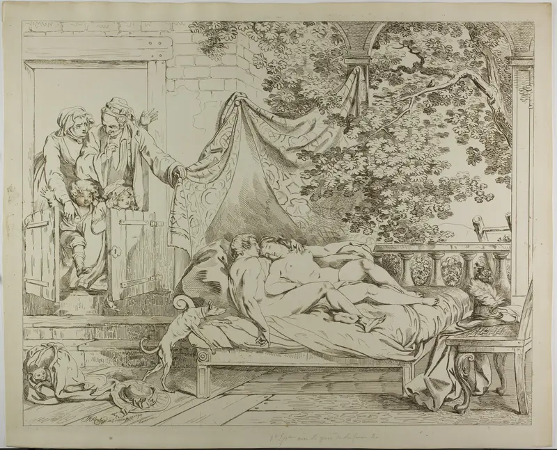 The Lovers Wall Art by Johann Heinrich Ramberg - High-Resolution Digital Print
