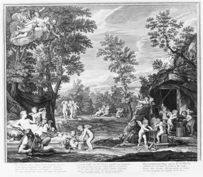 The Loves of Venus and Adonis Wall Art by Francesco Albani - High-Resolution Digital Print