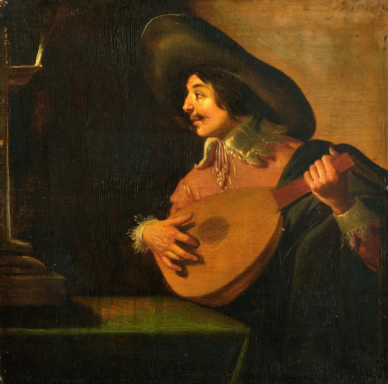 The Lute Player Wall Art by Unknown - High-Resolution Digital Print