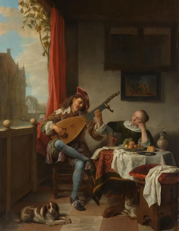 The Lutenist Wall Art by Hendrick Martensz Sorgh - High-Resolution Digital Print