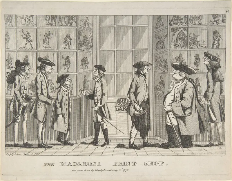 The Macaroni Print Shop by Edward Topham - High-Resolution Digital Print