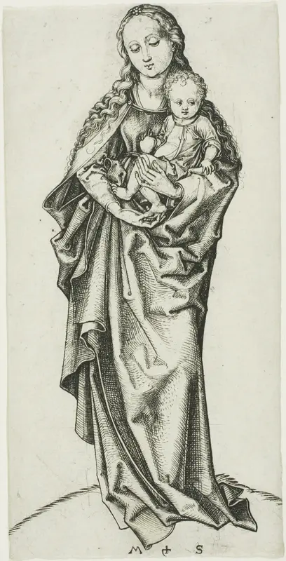 The Madonna and Child with an Apple Wall Art by Martin Schongauer - High-Resolution Digital Print