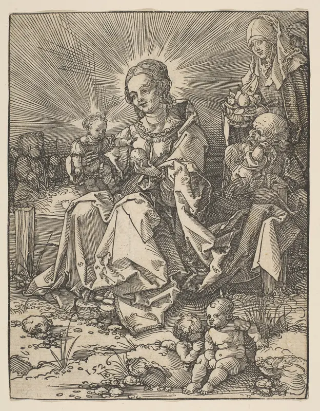 The Madonna on a Grassy Bank Wall Art by Albrecht Dürer - High-Resolution Digital Print