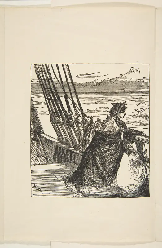 The Major's Daughter (for "Once a Week," June 21, 1862) Wall Art by James McNeill Whistler - High-Resolution Digital Print