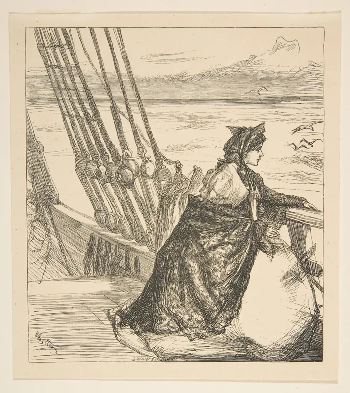 The Major's Daughter (from "Once a Week") Wall Art by James McNeill Whistler - High-Resolution Digital Print