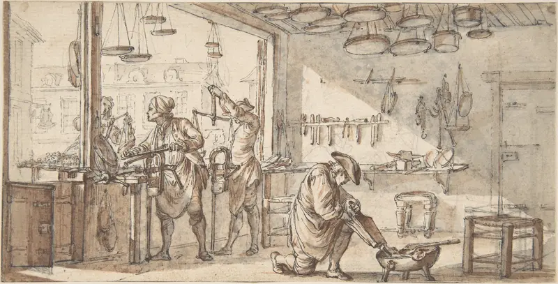 The Maker of Scales Wall Art by Jean Michel Moreau le Jeune - High-Resolution Digital Print