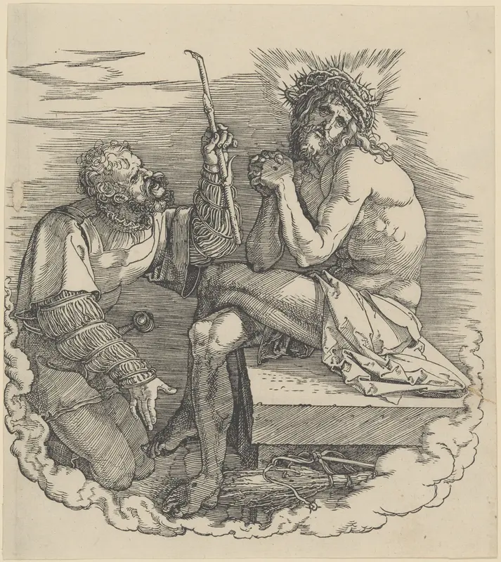 The Man of Sorrows Mocked by a Soldier, Frontispiece to the Great Passion Wall Art by Albrecht Dürer - High-Resolution Digital Print