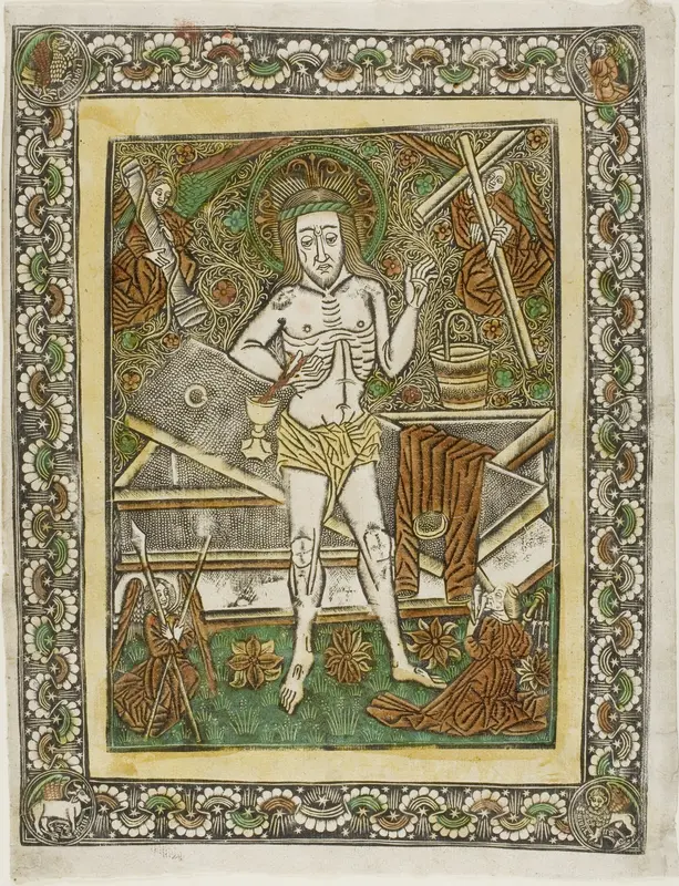 The Man of Sorrows with Four Angels Wall Art by Unknown - High-Resolution Digital Print