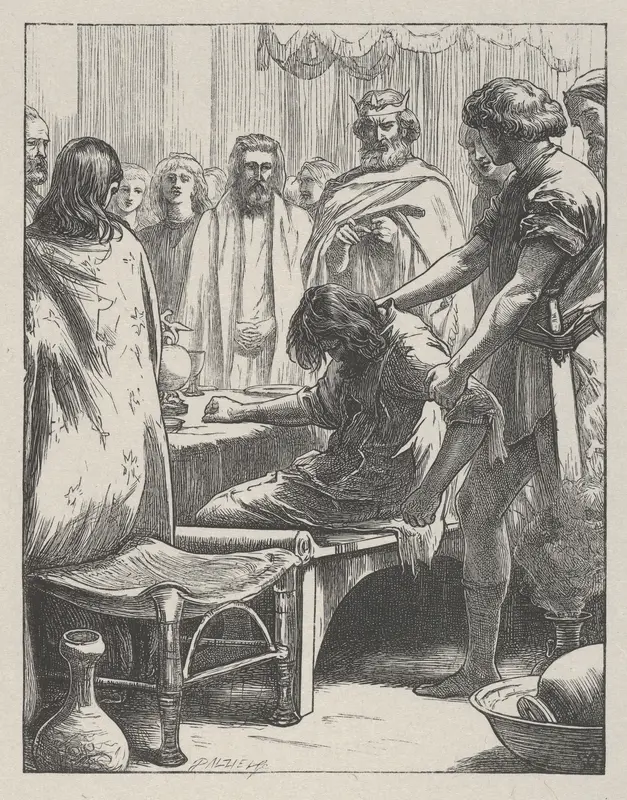 The Marriage Feast (The Parables of Our Lord and Saviour Jesus Christ) Wall Art by Sir John Everett Millais - High-Resolution Digital Print