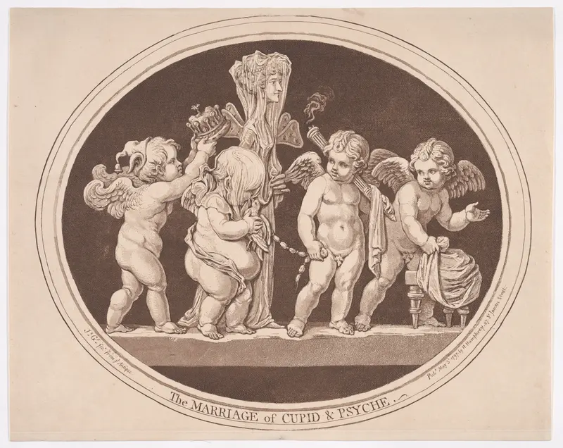 The Marriage of Cupid and Psyche Wall Art by James Gillray - High-Resolution Digital Print