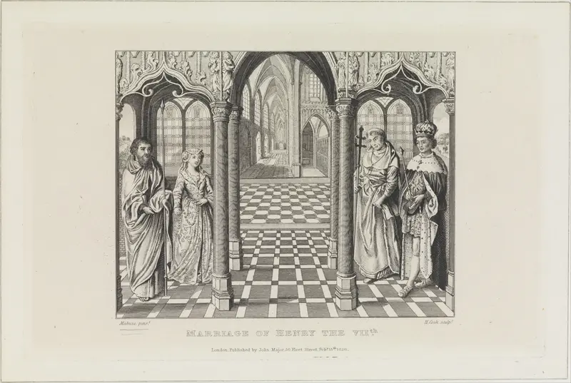 The Marriage of Henry the VIIth and Elizabeth of York Wall Art by Jan Gossart (called Mabuse) - High-Resolution Digital Print