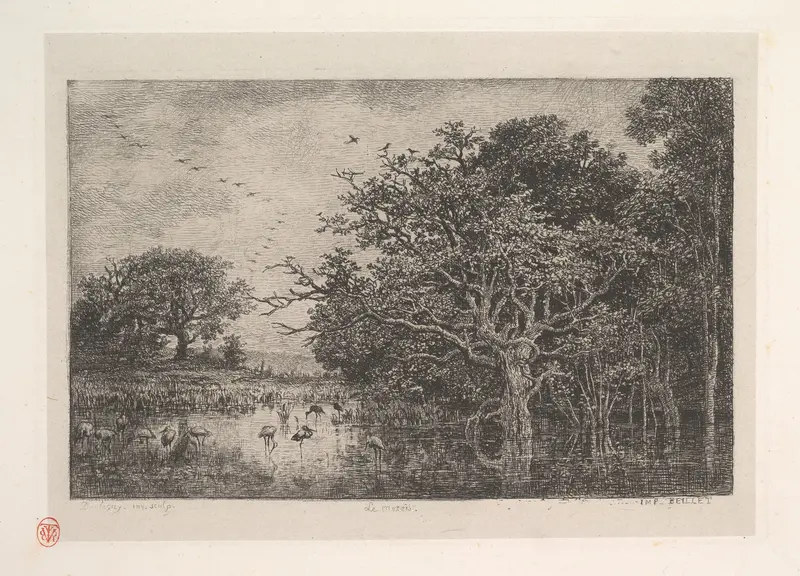 The Marshes Wall Art by Charles-François Daubigny - High-Resolution Digital Print