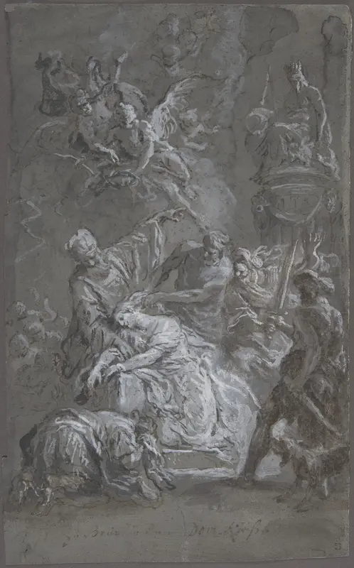 The Martyrdom of Saint Barbara Wall Art by Martin Johann Schmidt - High-Resolution Digital Print