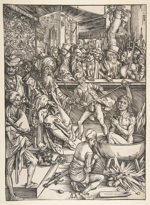 The Martyrdom of Saint John, from "The Apocalypse" Wall Art by Albrecht Dürer - High-Resolution Digital Print