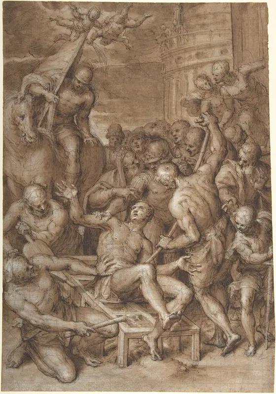 The Martyrdom of Saint Lawrence Wall Art by Aurelio Luini - High-Resolution Digital Print