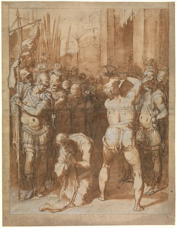 The Martyrdom of Saint Paul Wall Art by Taddeo Zuccaro - High-Resolution Digital Print