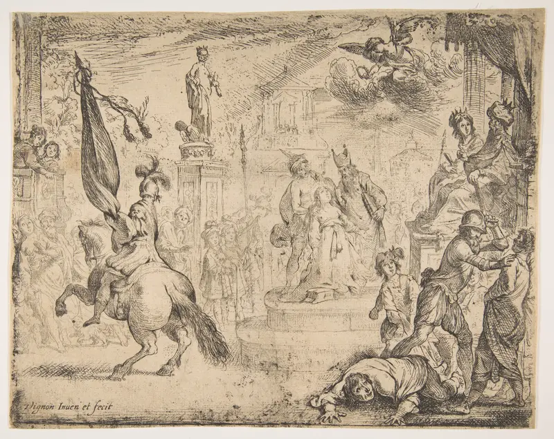 The Martyrdom of St. Catherine Wall Art by Claude Vignon - High-Resolution Digital Print
